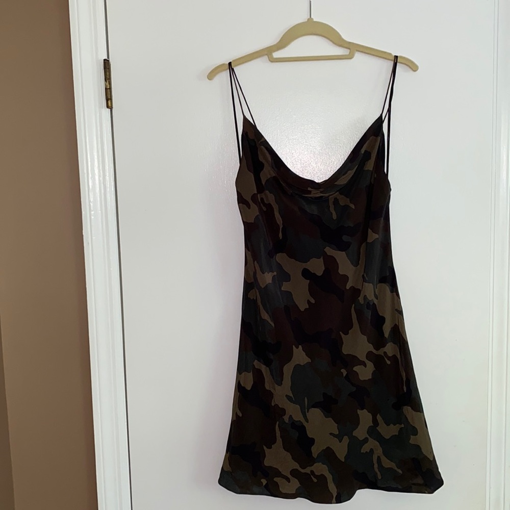 Alice + Olivia Harmon camo dress